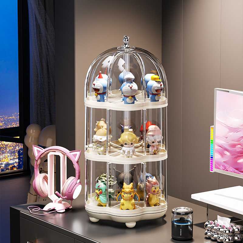 フィギュアケース 小型 鳥かご風三段式フィギュアディスプレイ