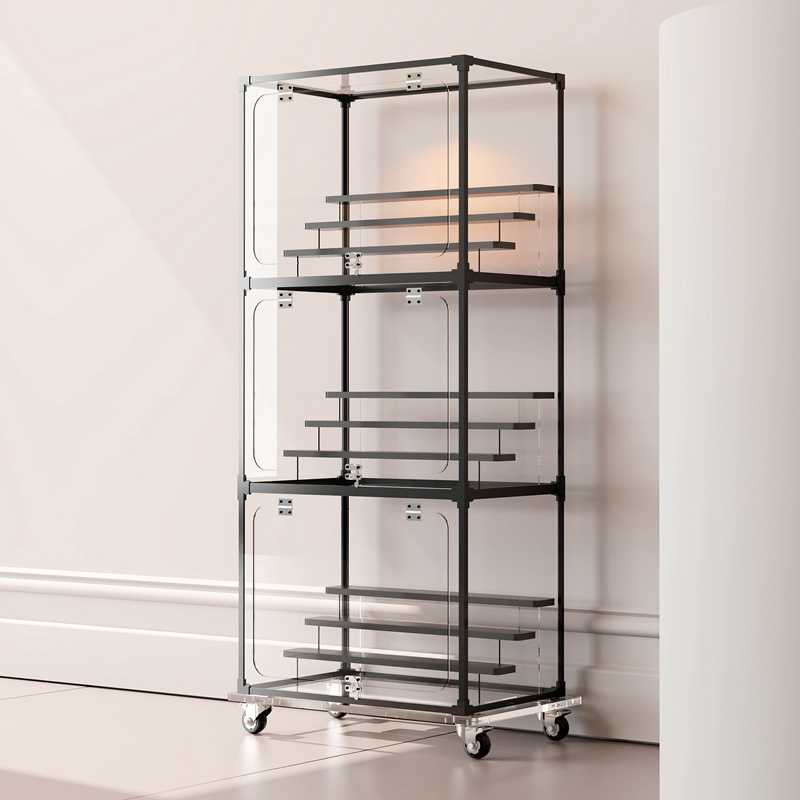 フィギュアケース 大型 三段重ね透明フィギュアケース