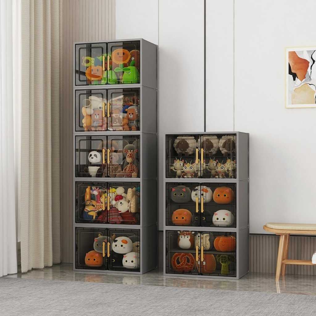 フィギュアケース 大型 積み重ね式磁石ドア大型フィギュアケース