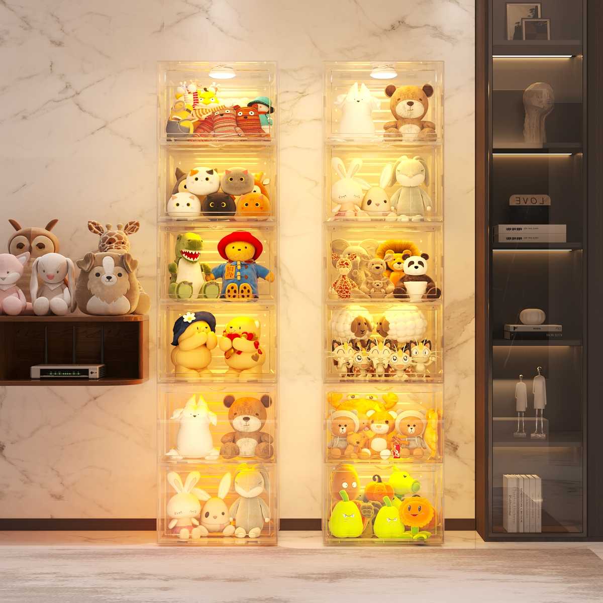 フィギュアケース フィギュアケース 多段式ぬいぐるみ収納ディスプレイケース