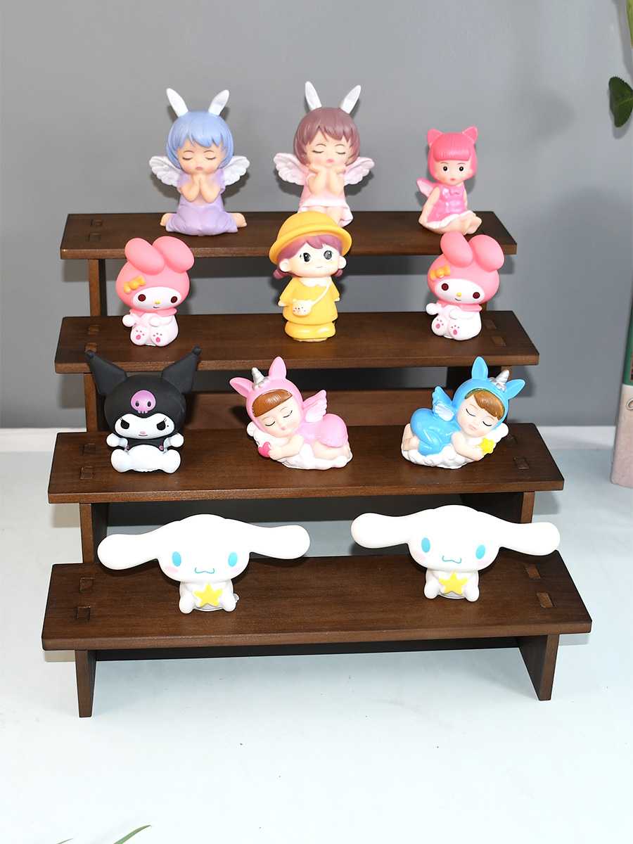 フィギュアケース 木製階段型ディスプレイ台