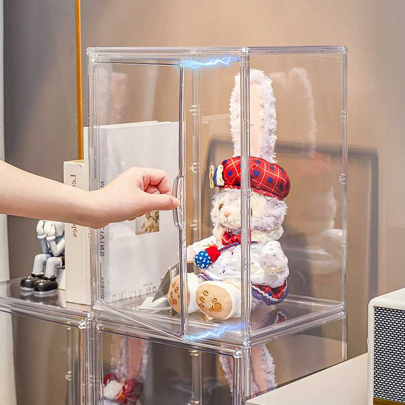 フィギュアケース 積み重ね可能な透明ぬいぐるみ保護ケース