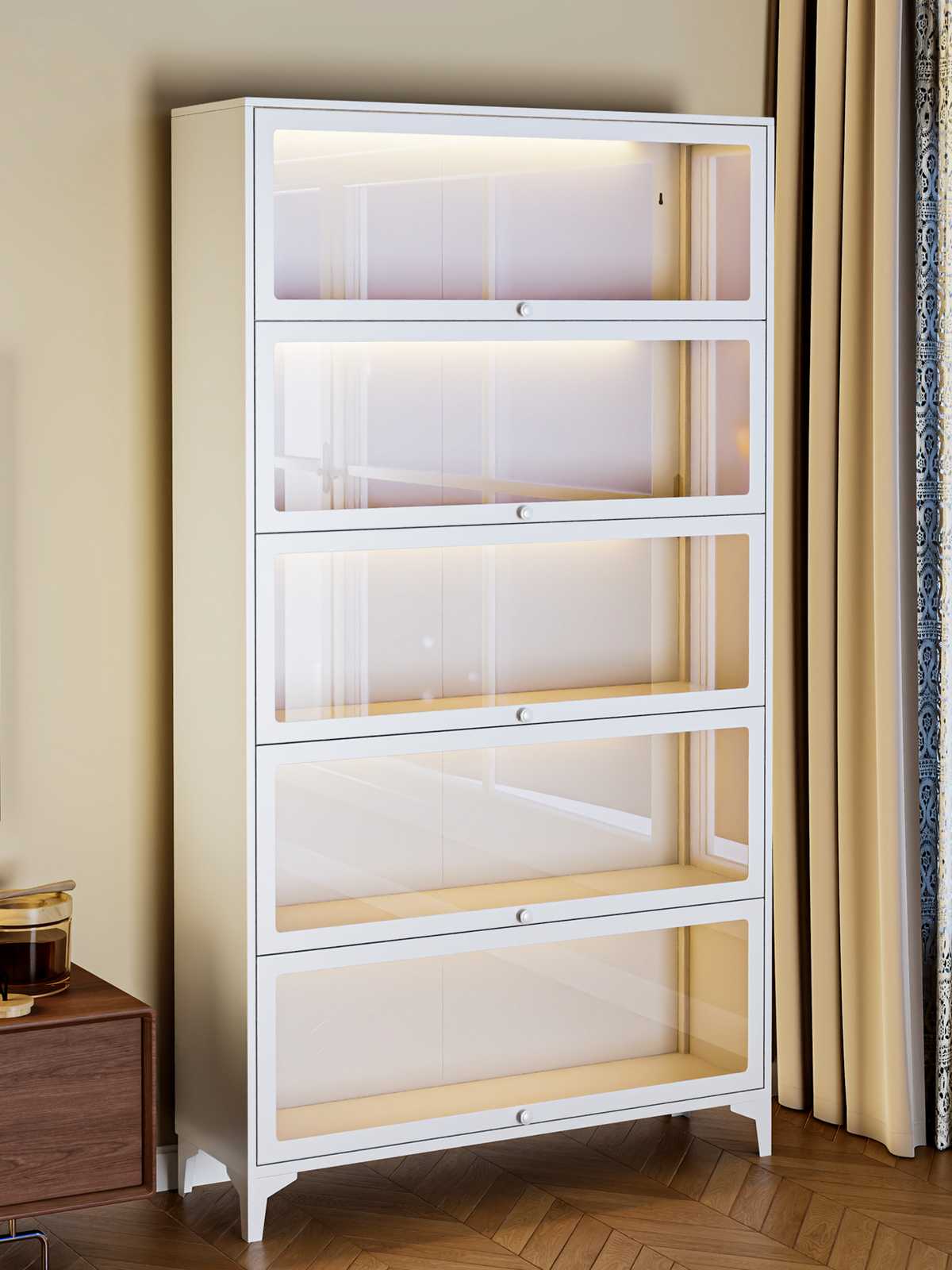 フィギュアケース 五段ガラス扉コレクションケース