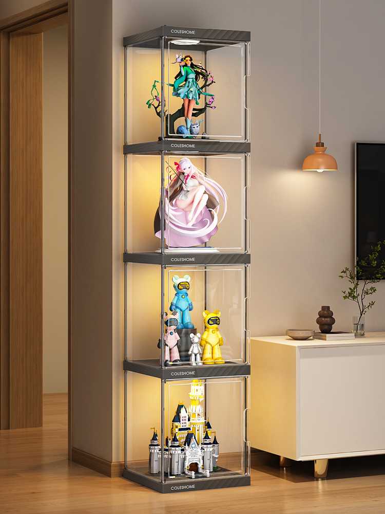 フィギュアケース 積み重ね式透明コレクションタワー