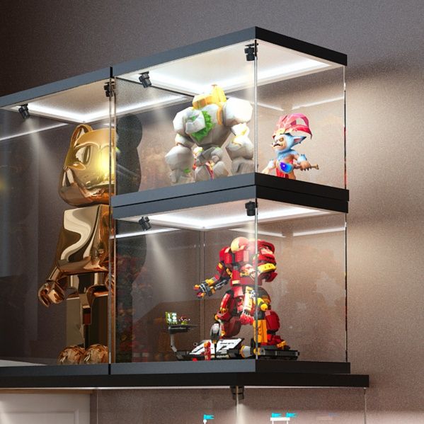 フィギュアケース 小型 発光機能付き透明アクリル展示ケース