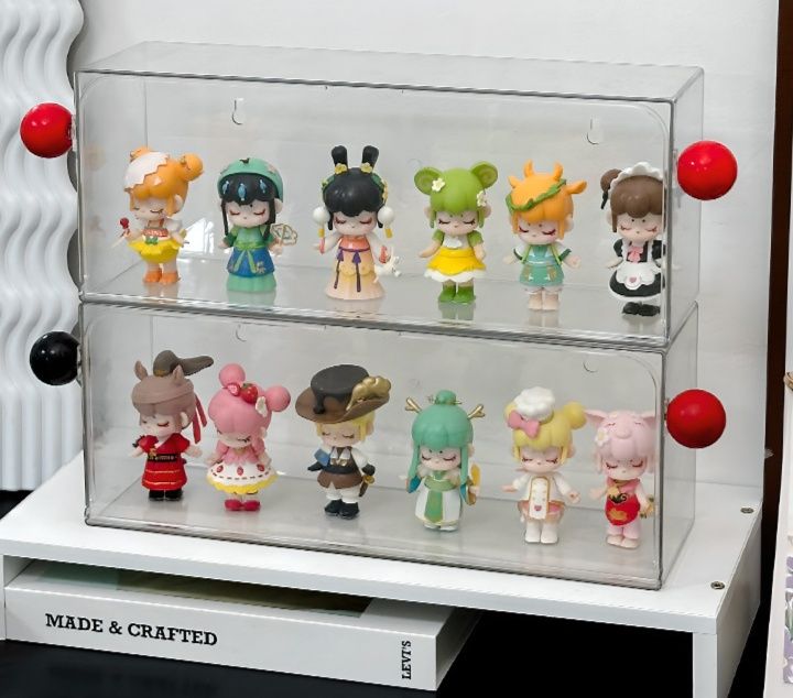 フィギュアケース 小型 透明二段式小型フィギュア収納展示箱