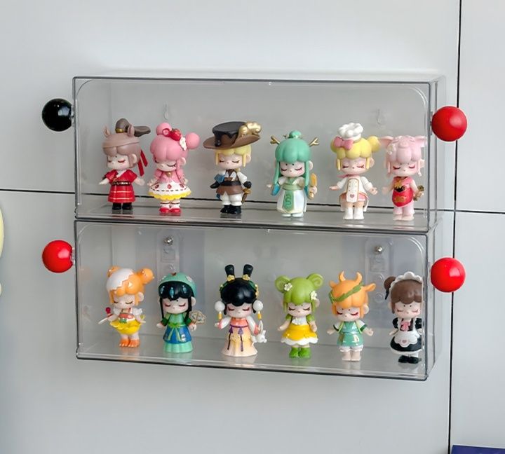 フィギュアケース 小型 透明二段式小型フィギュア収納展示箱