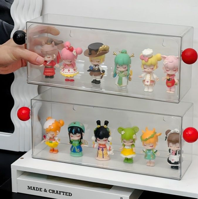 フィギュアケース 小型 透明二段式小型フィギュア収納展示箱