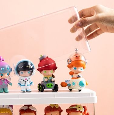 フィギュアケース 小型 透明アクリル三段式卓上収納展示ボックス