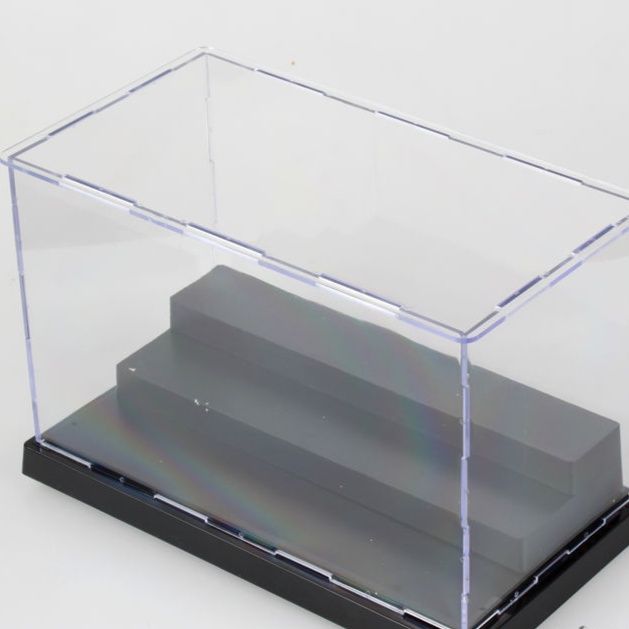 フィギュアケース 小型 透明アクリル展示ボックス段差付台座モデル