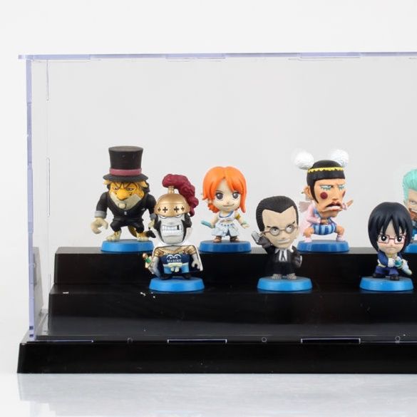 フィギュアケース 小型 透明アクリル展示ボックス段差付台座モデル