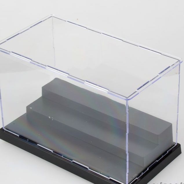 フィギュアケース 小型 透明アクリル展示ボックス段差付台座モデル