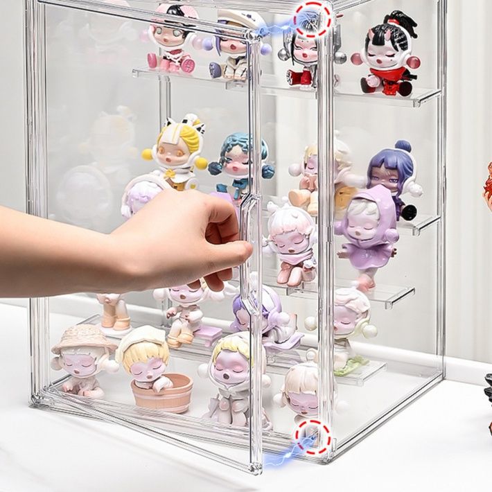 フィギュアケース 小型 透明アクリル多段収納フィギュアケース