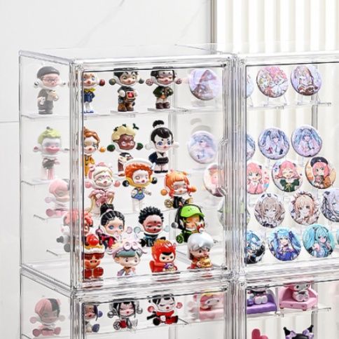 フィギュアケース 小型 透明アクリル多段収納フィギュアケース