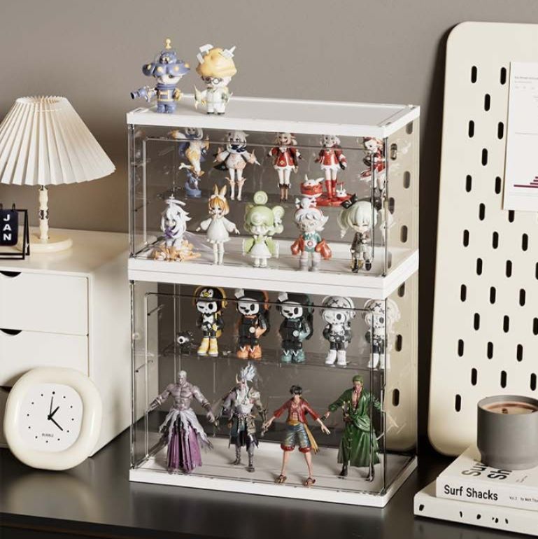 フィギュアケース 透明アクリル二段式卓上フィギュア展示ケース
