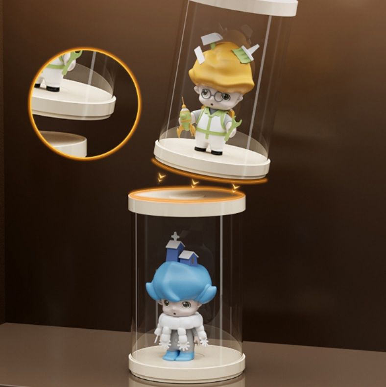 フィギュアケース 円筒型透明個別展示　小型