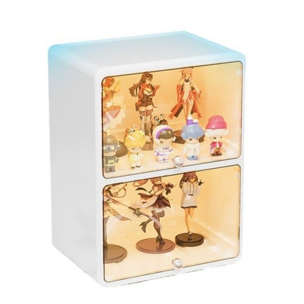 フィギュアケース 二段式内蔵照明付き 小型