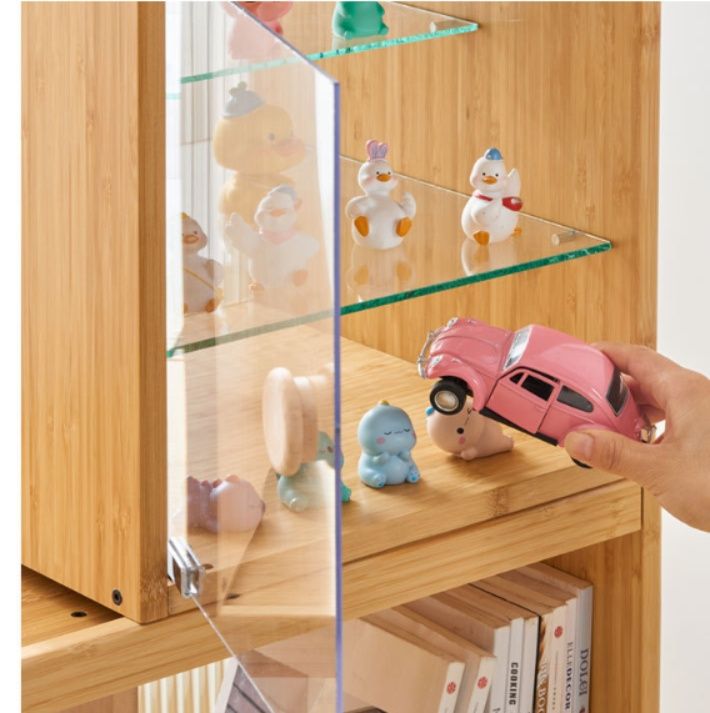 フィギュアケース 天然木組み合わせ自由階段式　小型