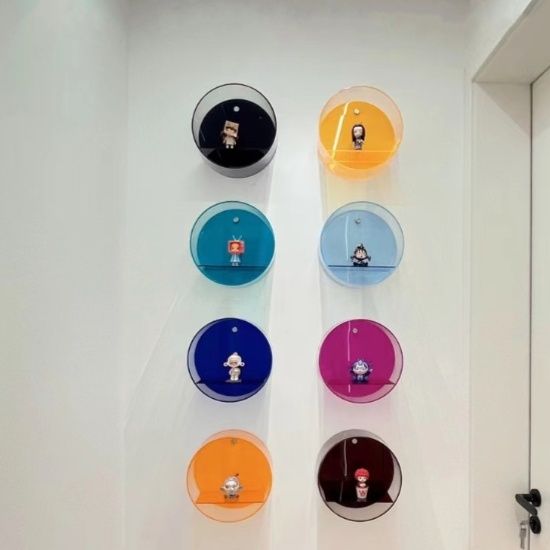 フィギュアケース 壁掛け円形透明　小型