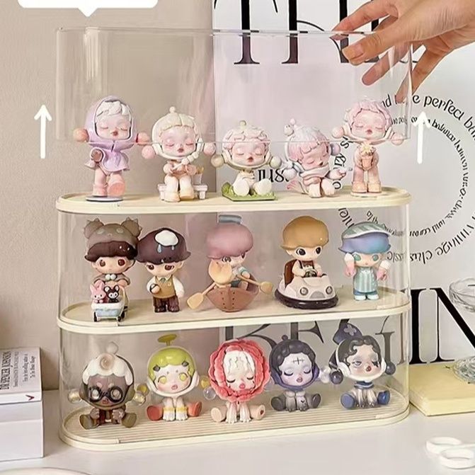フィギュアケース 透明蓋付き三段式卓上　小型