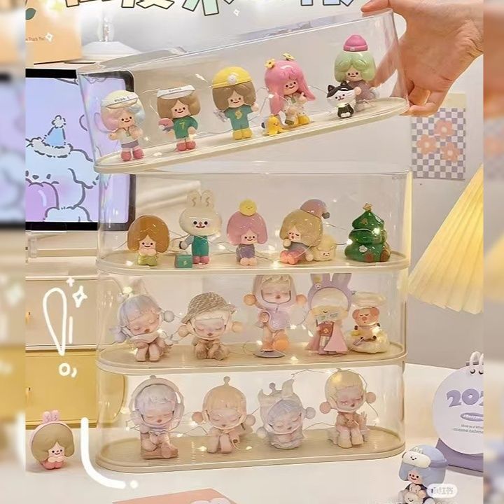 フィギュアケース 透明蓋付き三段式卓上　小型