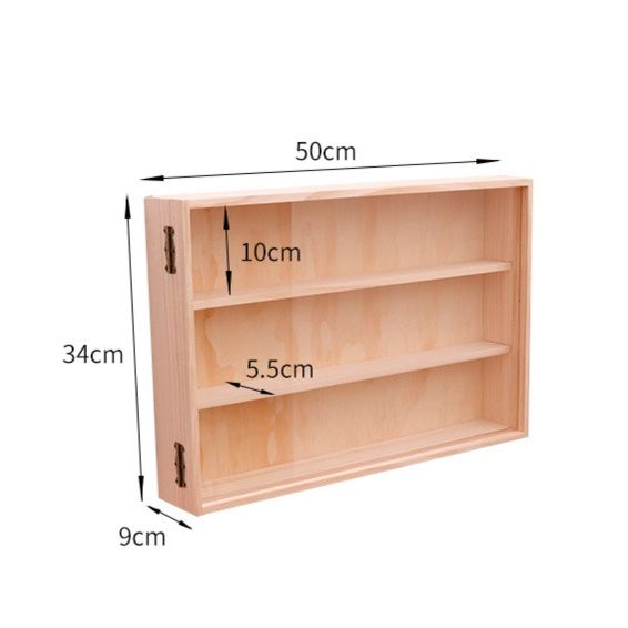 フィギュアケース 壁掛け式木製多段棚　小型