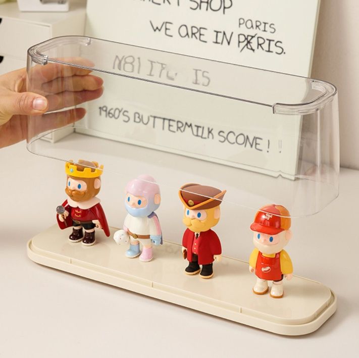 フィギュアケース 透明カバー付き小型卓上フィギュア収納棚