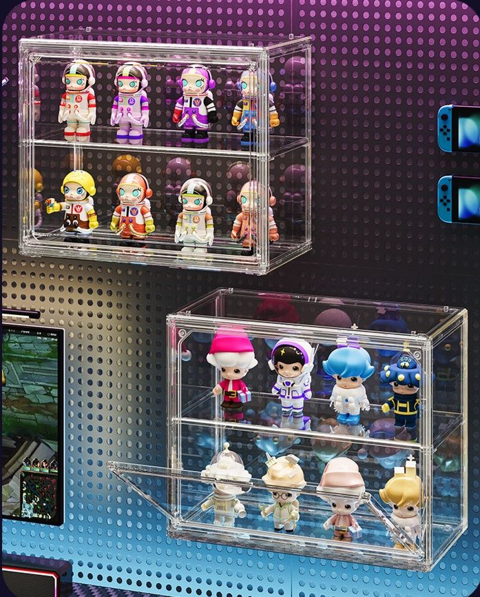 フィギュアケース 透明アクリル製組み立て式多段小型収納ケース
