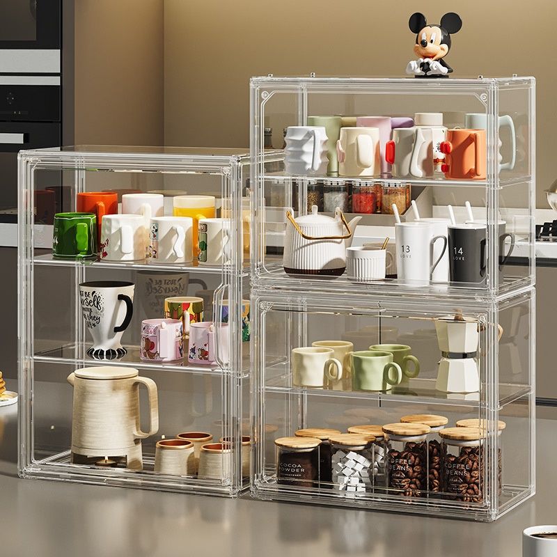 フィギュアケース 透明アクリル製組み立て式多段小型収納ケース