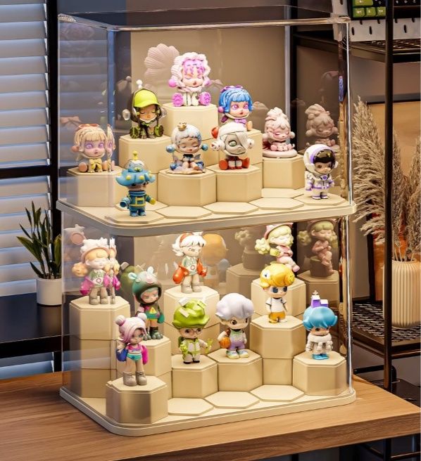 フィギュアケース 段差式透明扉付き小型