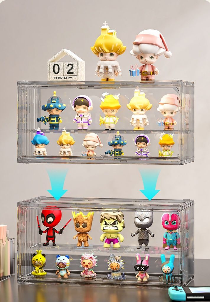 フィギュアケース 卓上小型透明二段式ケース
