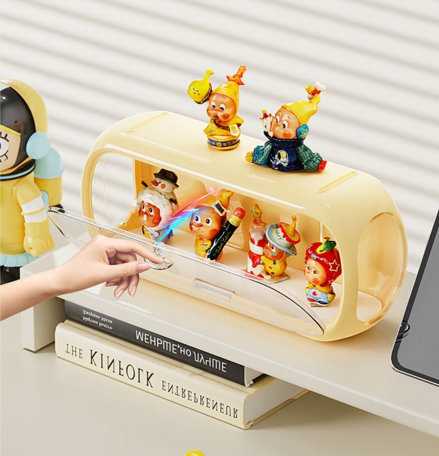 フィギュアケース 壁掛け対応丸型透明小型収納ケース