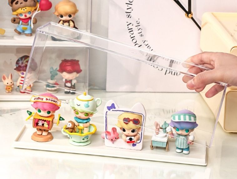 フィギュアケース 積み重ね可能な透明フィギュア収納展示ケース