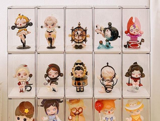 フィギュアケース 積み重ね式小型透明収納ボックス