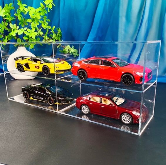  透明アクリル製ミニカー用小型フィギュアケース