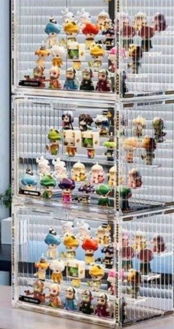 フィギュアケース 大型透明アクリル製フィギュアケース3段収納ボックス