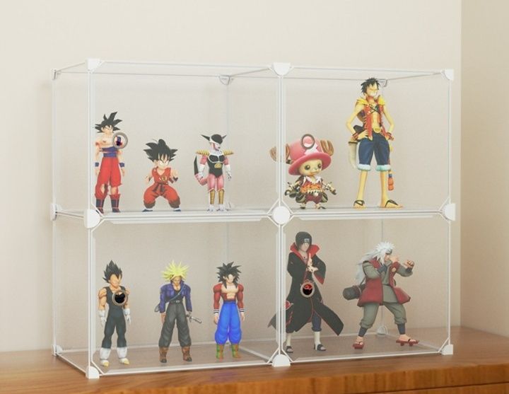  大型透明フィギュアケース 3段式組み立て収納ショーケース