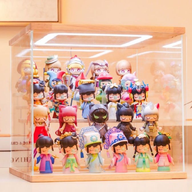 フィギュアケース 照明付き木枠アクリル小型フィギュアケース