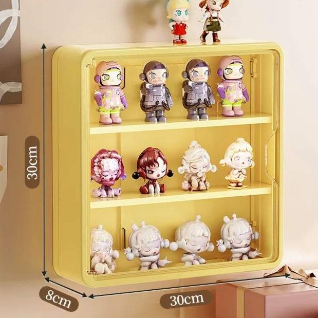 フィギュアケース 壁掛け対応フィギュアケース 棚付き小型収納