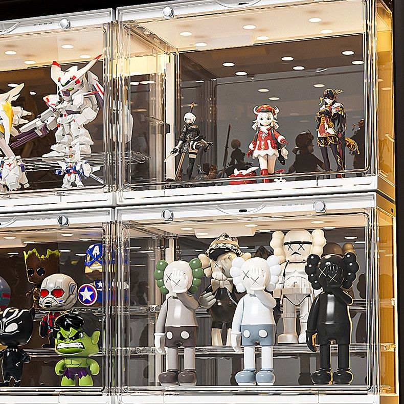 フィギュアケース 透明アクリル製小型フィギュアケース棚付き