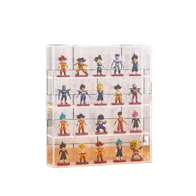 フィギュアケース 透明四段壁掛け式小型フィギュアケース