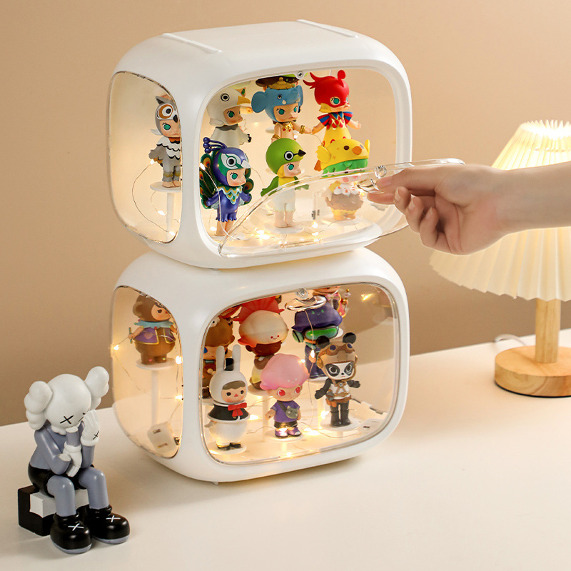 フィギュアケース 小型 積み重ね式透明展示ボックス