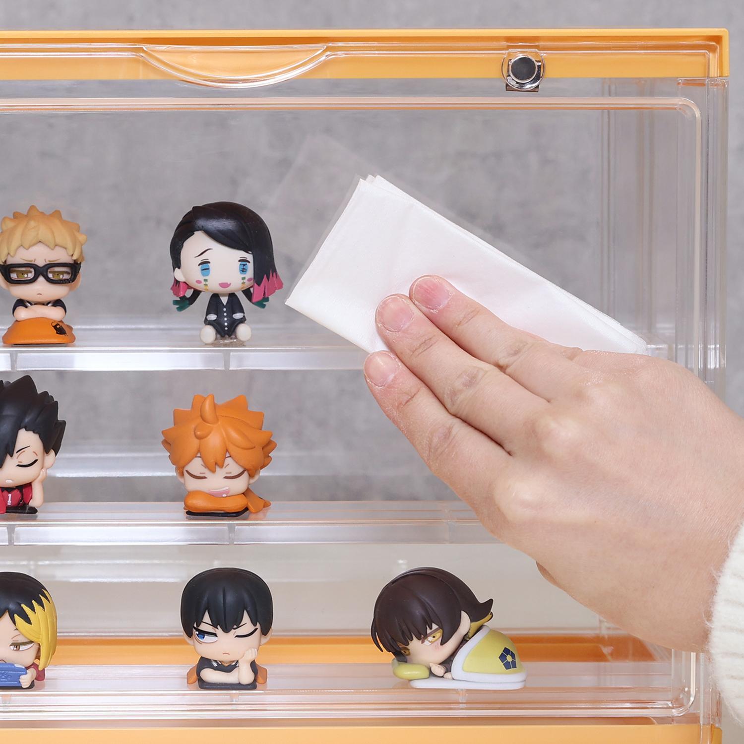 フィギュアケース 小型 コレクションケース 黄金色 フィギュア収納棚