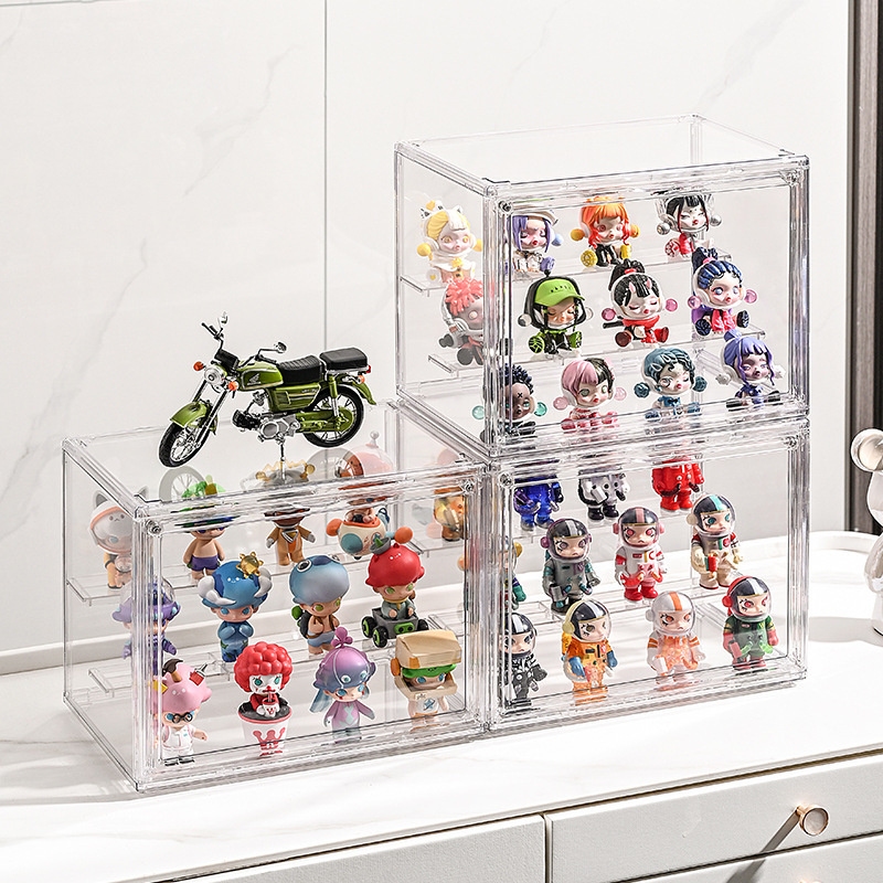 フィギュアケース 積み重ね可能透明フィギュア収納ボックス