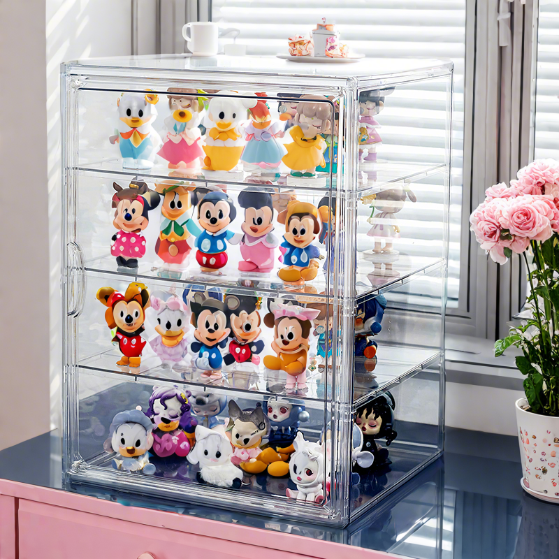 フィギュアケース 積み重ね可能な透明ぬいぐるみ保護ケース
