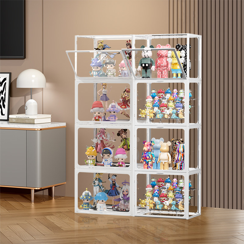 フィギュアケース 大型多段式透明扉付きフィギュア収納棚 大型