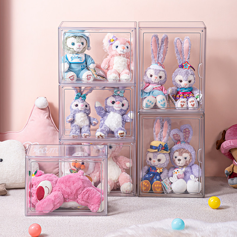 フィギュアケース 透明積み重ね式ぬいぐるみ収納ボックス大型