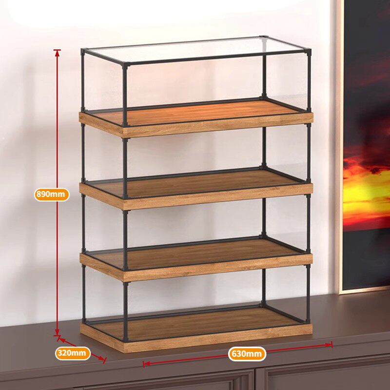 フィギュアケース 三段式木製台座付き透明展示