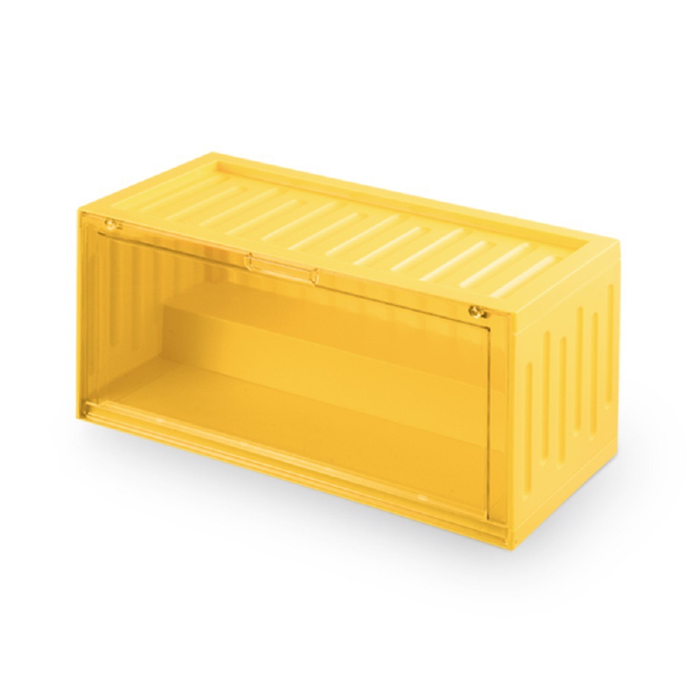 フィギュアケース 積み重ね式コンテナ型透明扉付き小型収納ボックス