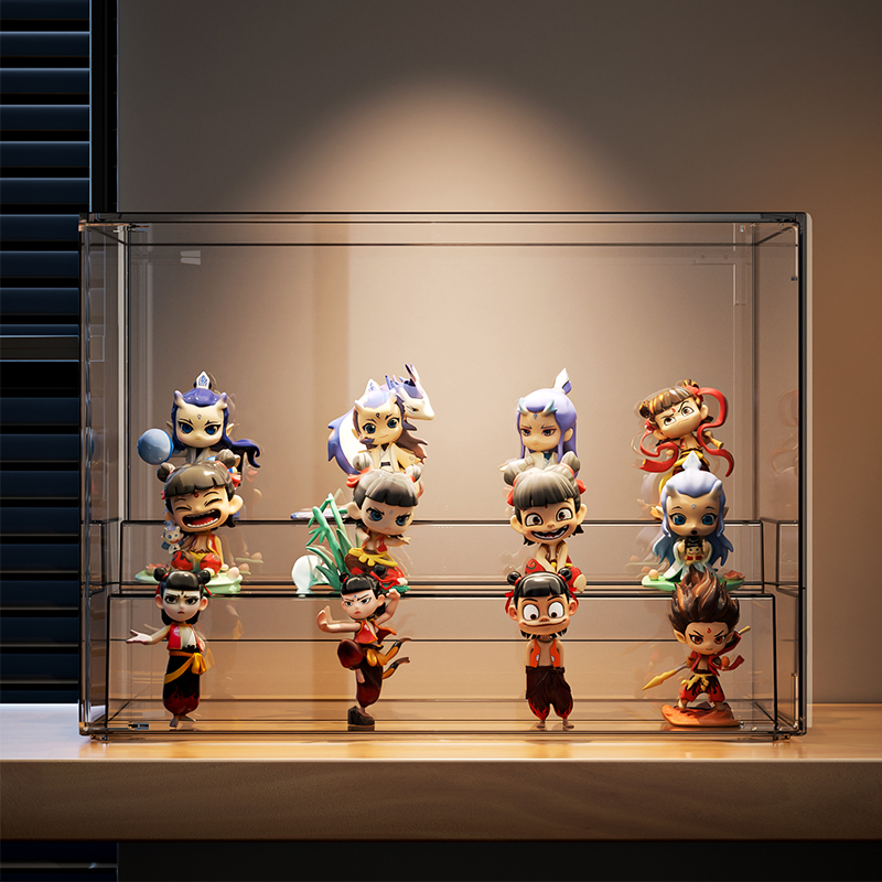 フィギュアケース 透明二段棚コレクションケース